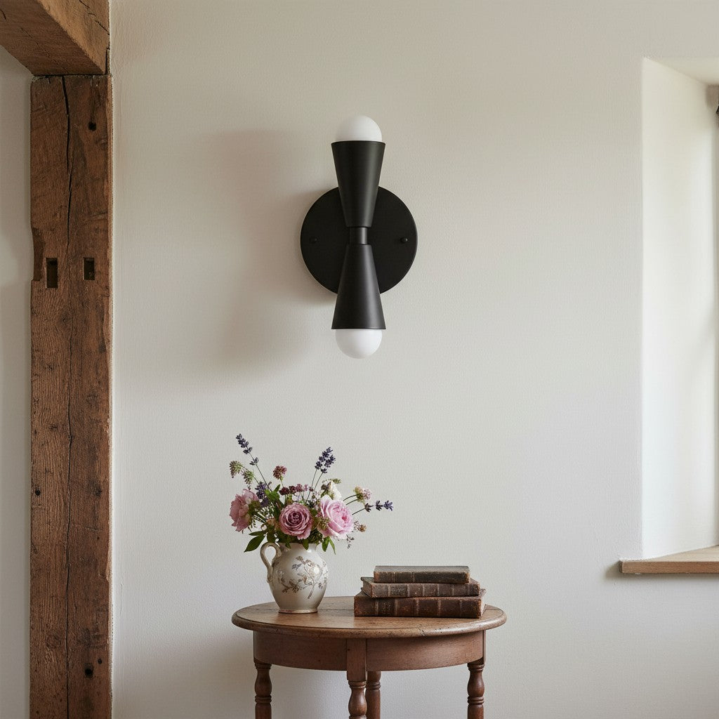 Pyralis Cone Linear Statement Wall Sconce - Modern Two Light Fixture