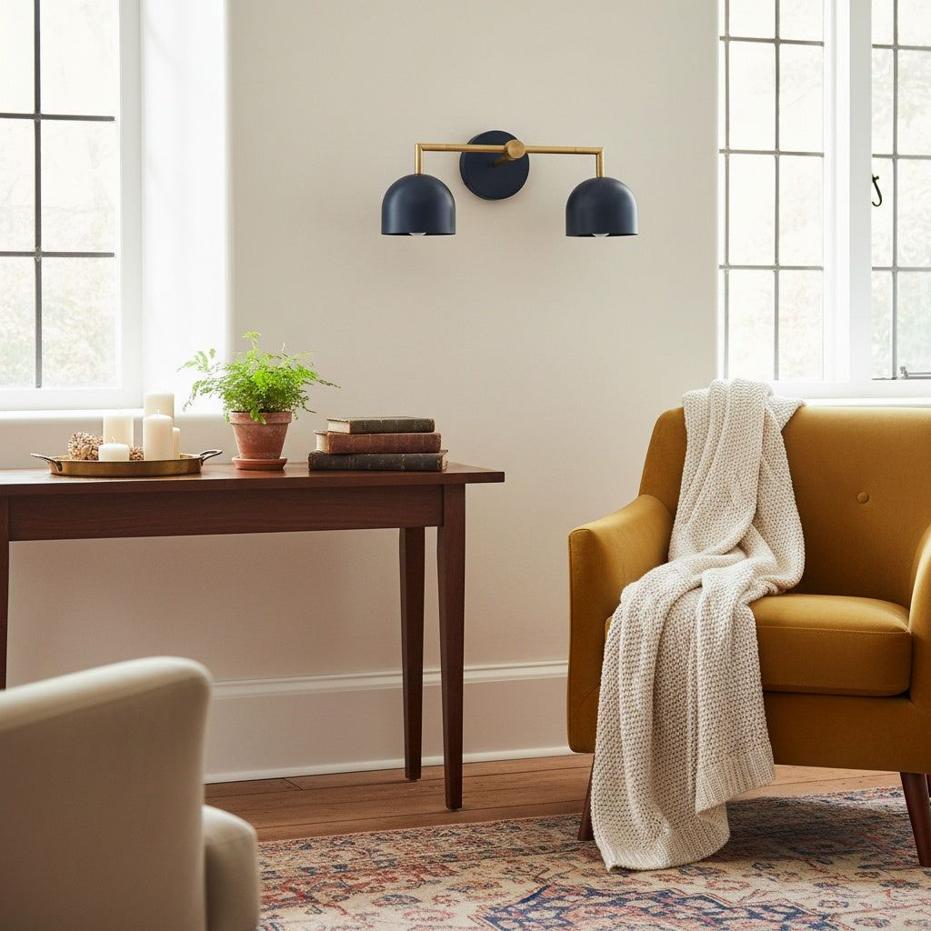 Metio Dome Farmhouse Vanity Wall Light - Modern Domed Sconce