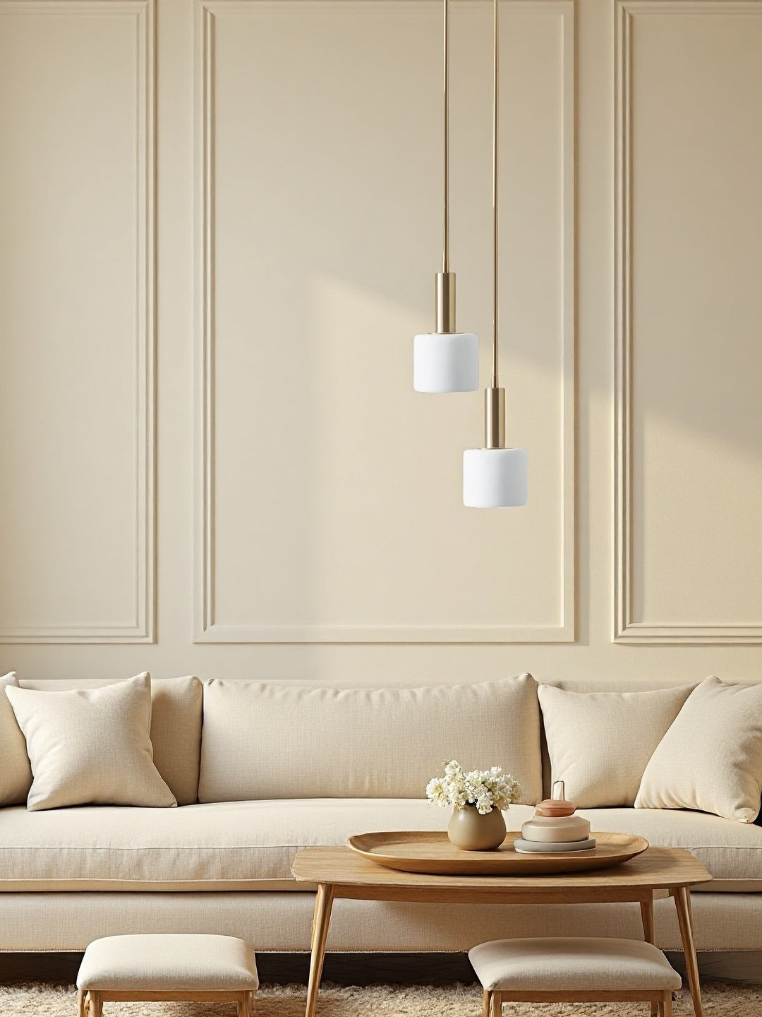 Chic Porcelain Pendant Light in Modern Style
