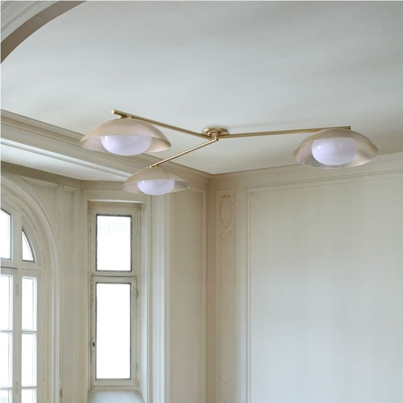 Elorina 3-Light Flush Mount Glass/Metal Ceiling Light - A Stylish Fixture for Modern Spaces