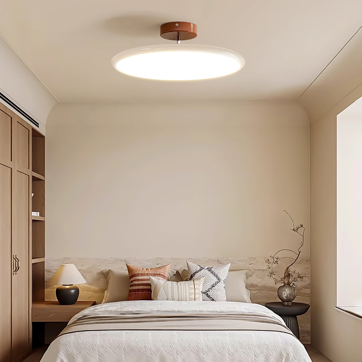Contemporary Metal Acrylic Ceiling Lamp Warm Ambient Lighting