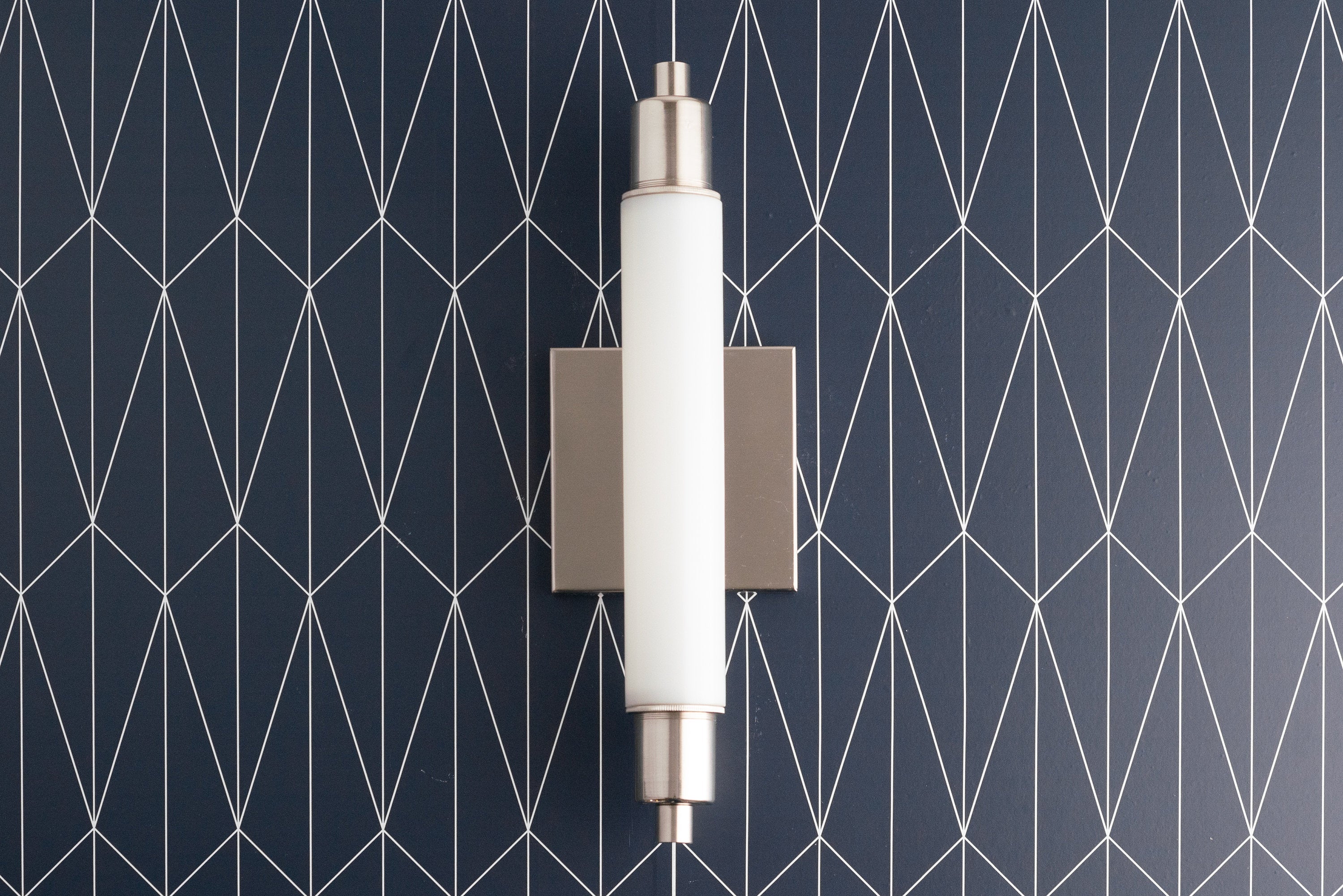 Ornato Luxe Modern Vanity Sconce - Art Deco Wall Light with Cylinder Shade