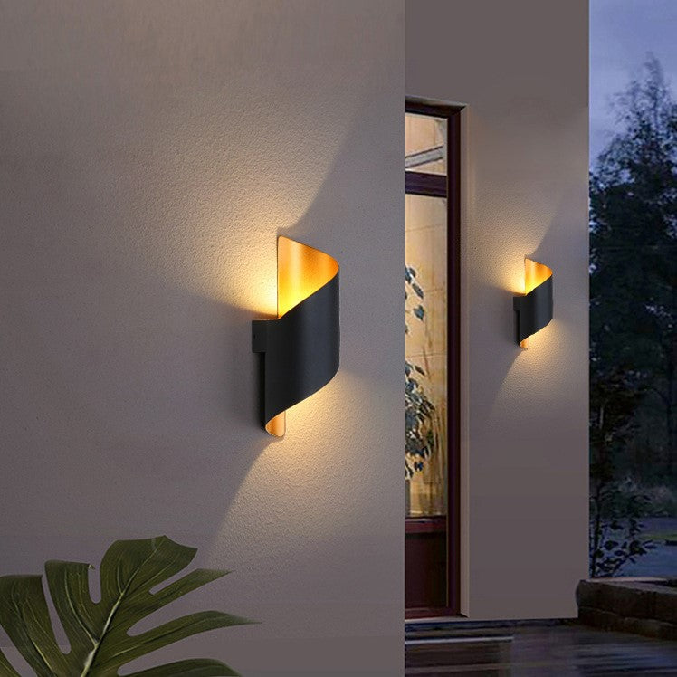 White Aluminum Modern Curl Twisted Wall Light Energy Efficient