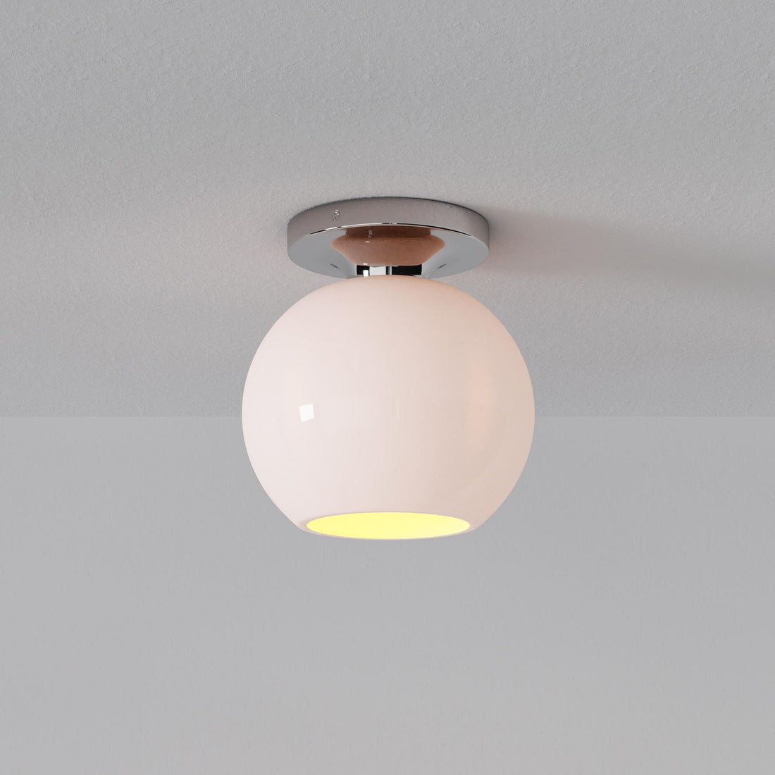 Selvion Modern Globe Ceiling Light - Damp-Rated Bathroom Lighting - Luxe Glass Shade