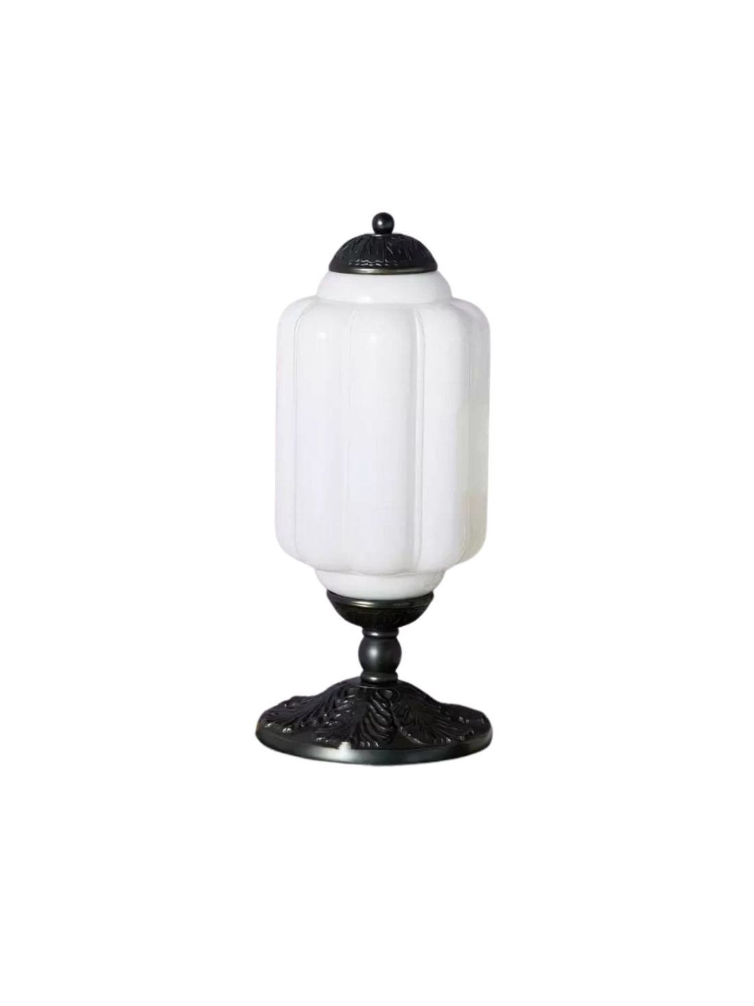 Vintage Green Glass LED Table Lamp
