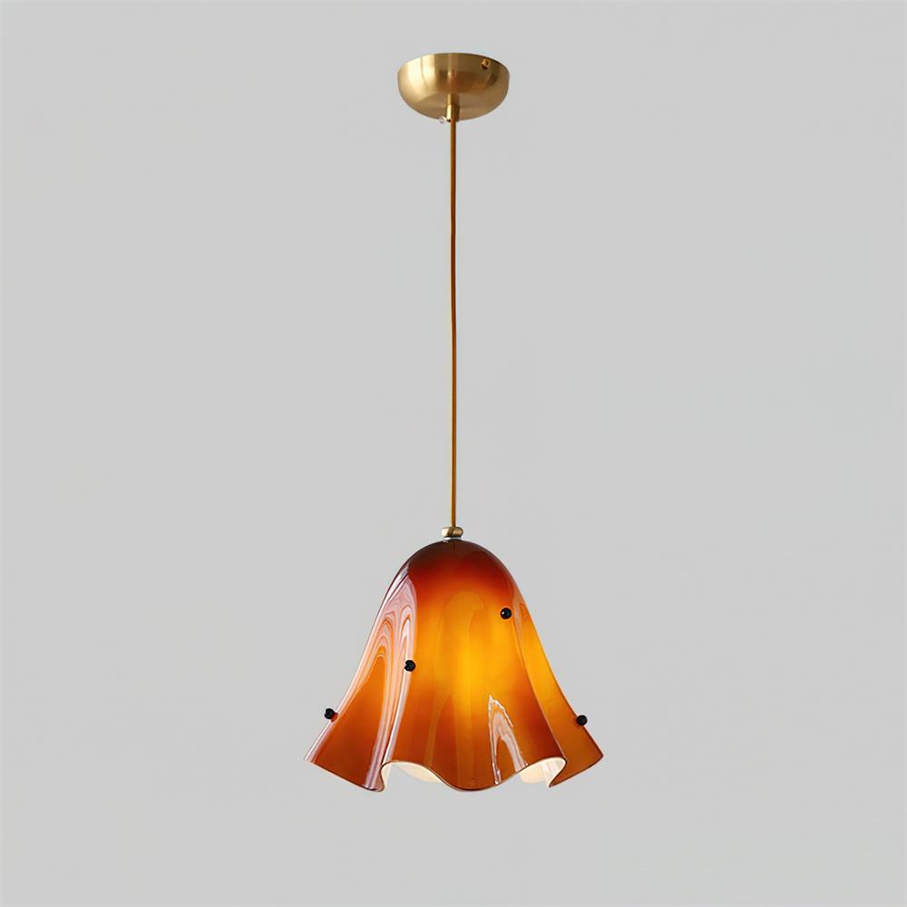 Bellina Artistic Glass Pendant Light - Modern Bloom Inspired Hanging Ceiling Lamp