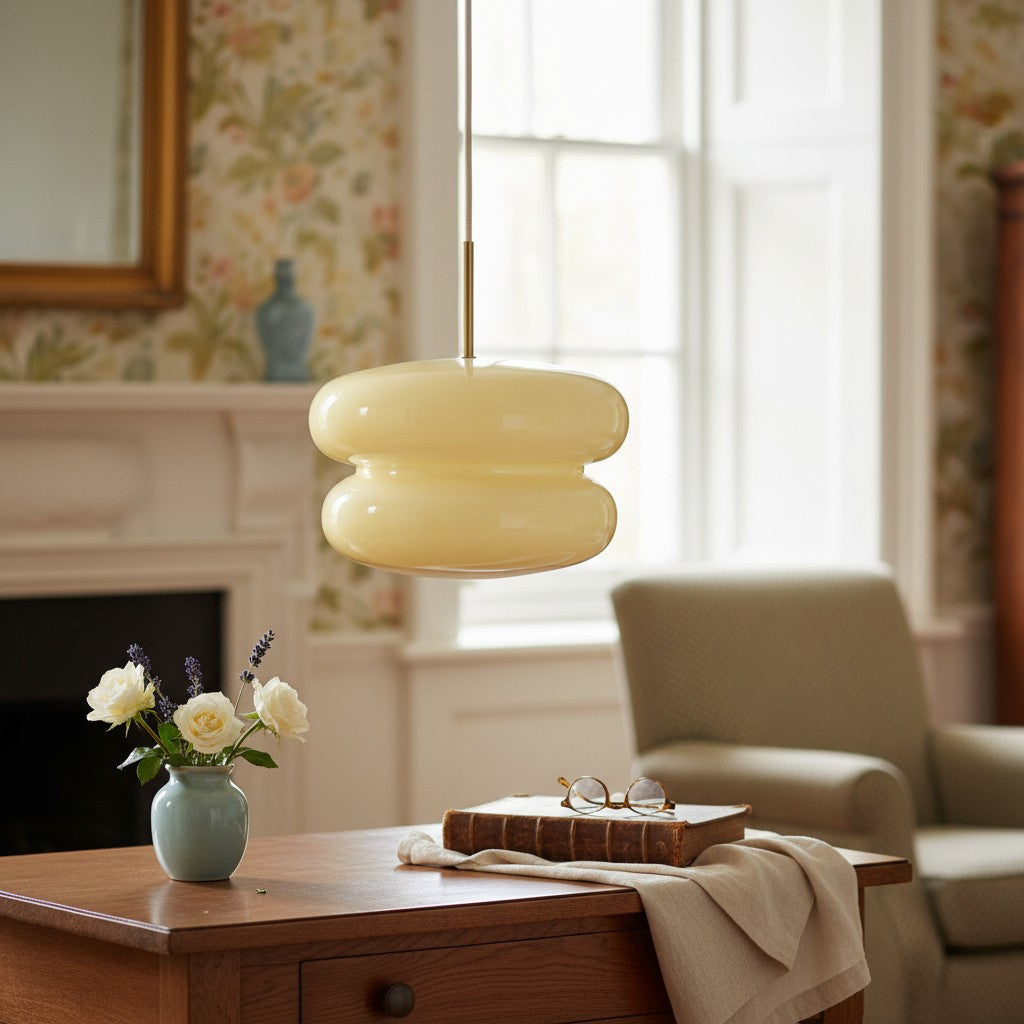 Opal Glass Pendant Lamp - Modern Hanging Lamp