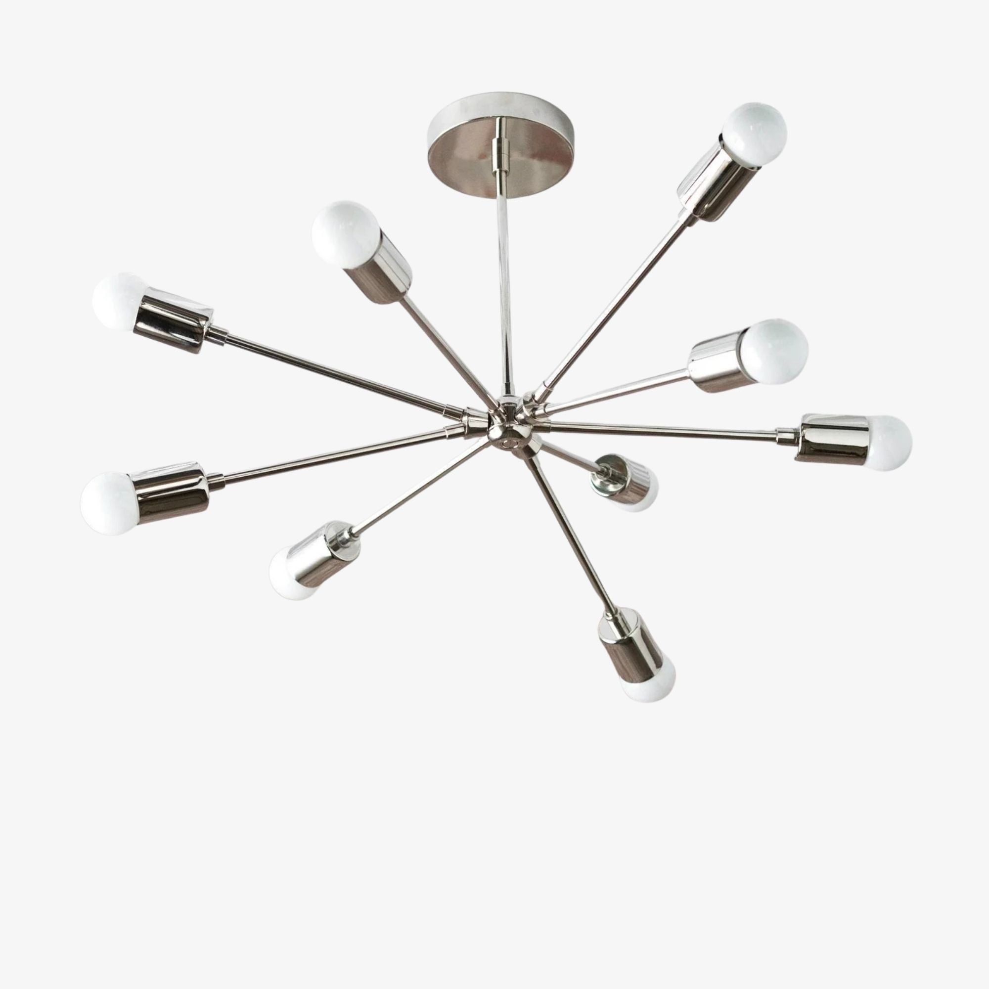 Mobilux Line Mid Century Sputnik Chandelier - Modern Brass Ceiling Light