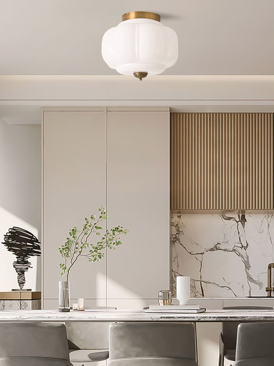 Stylish Green Glass Ceiling Light