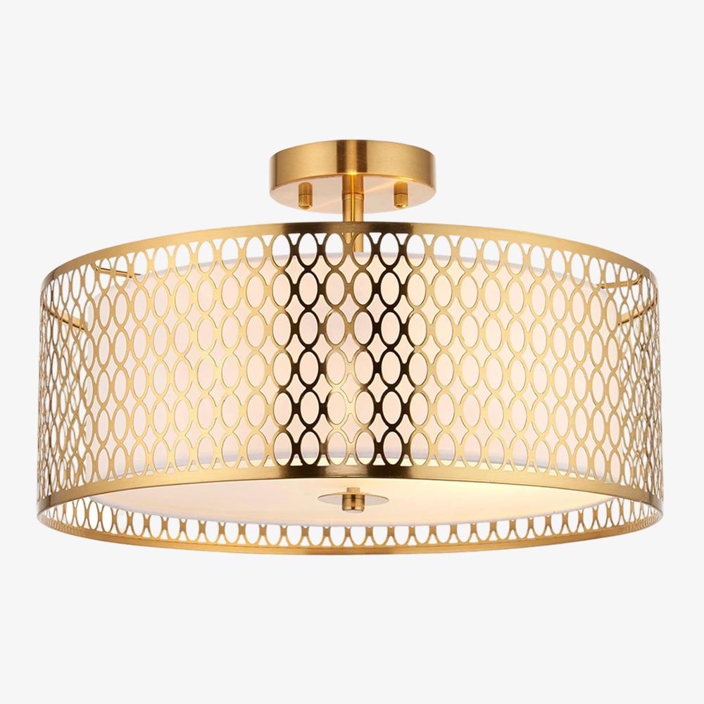 Modern 3 Light Mesh Design Ceiling Light - Dimmable for Living Room