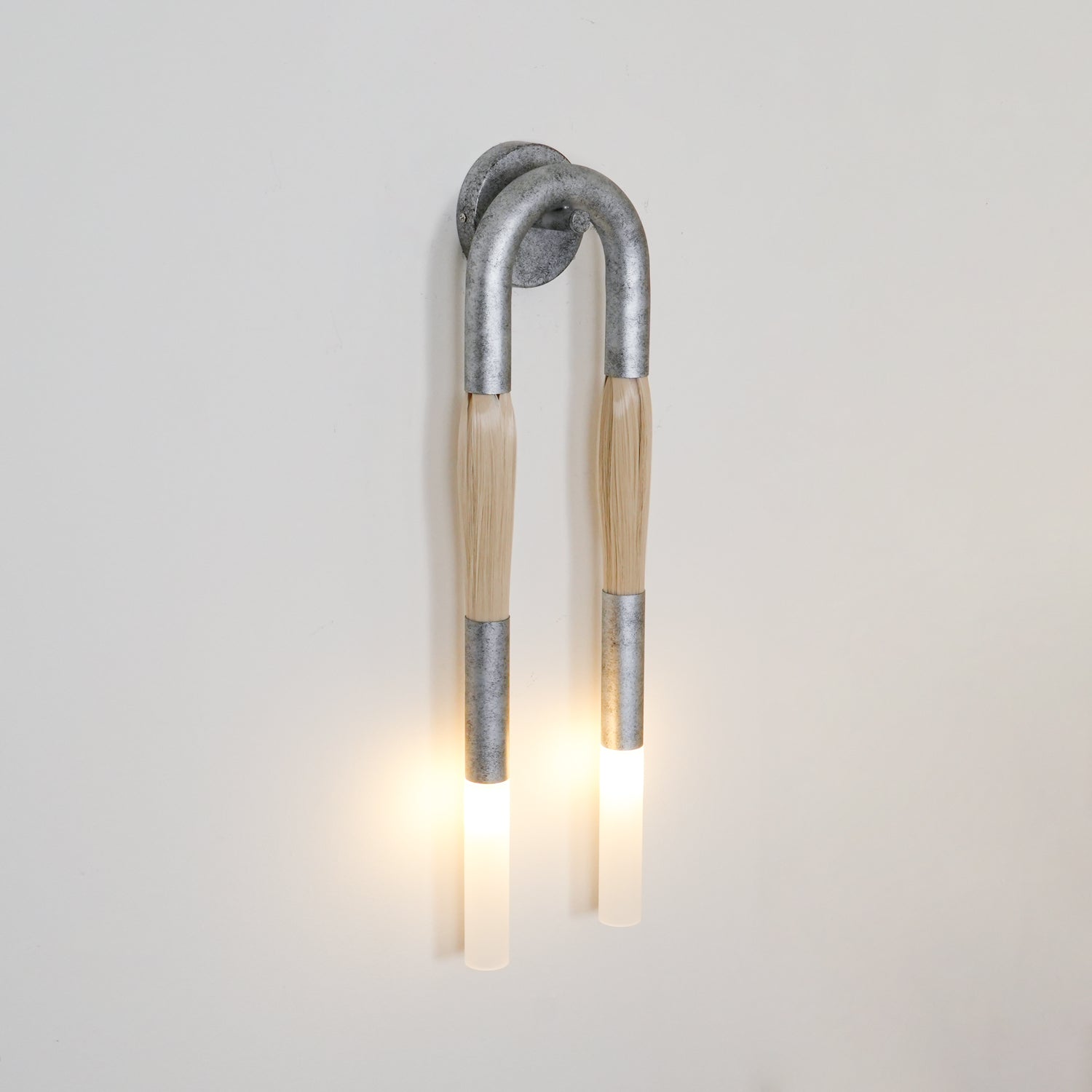 Sophisticated Horsehair Wall Sconce with G9 Base