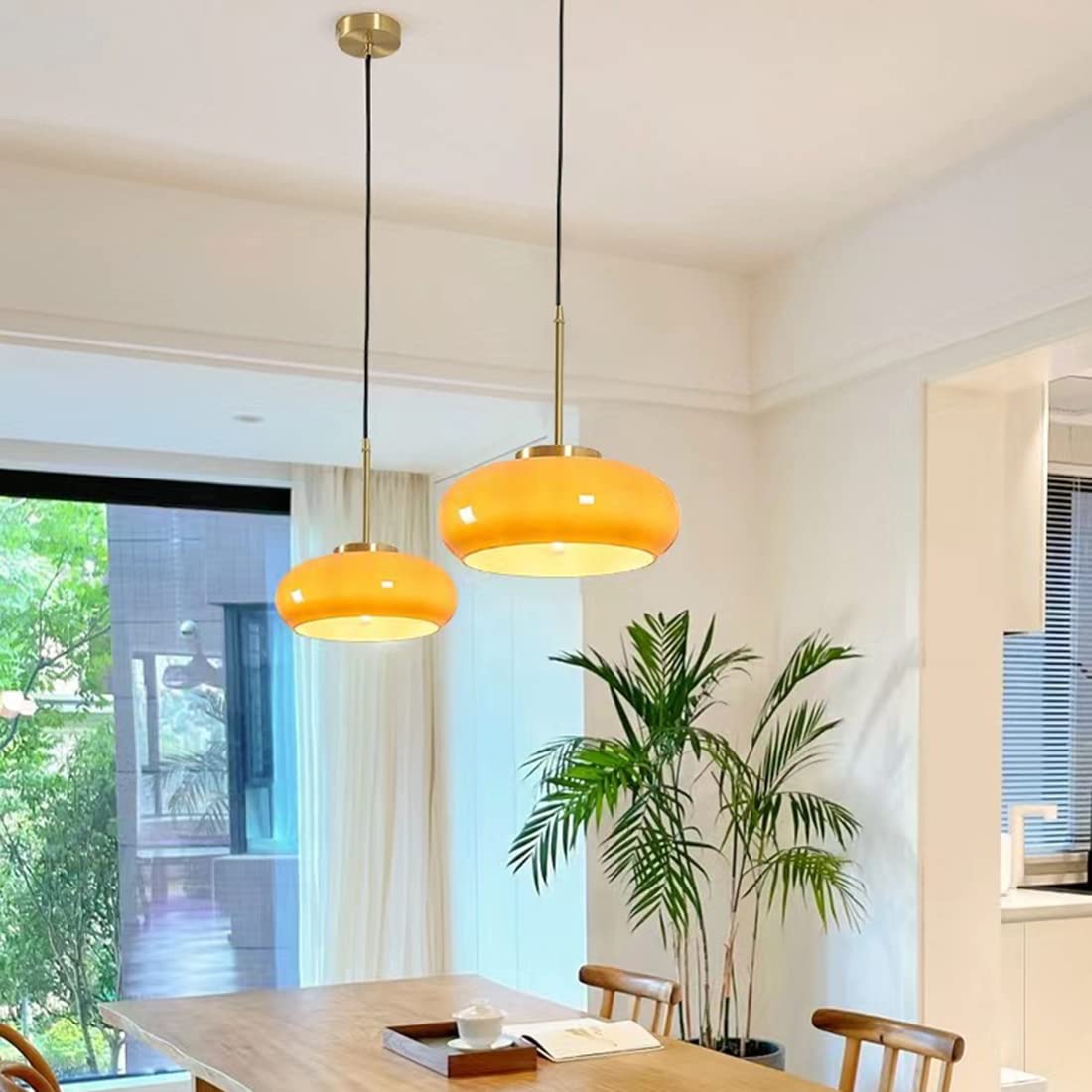 Glass Pot Pendant Light – Vintage Bauhaus Style for Dining Room
