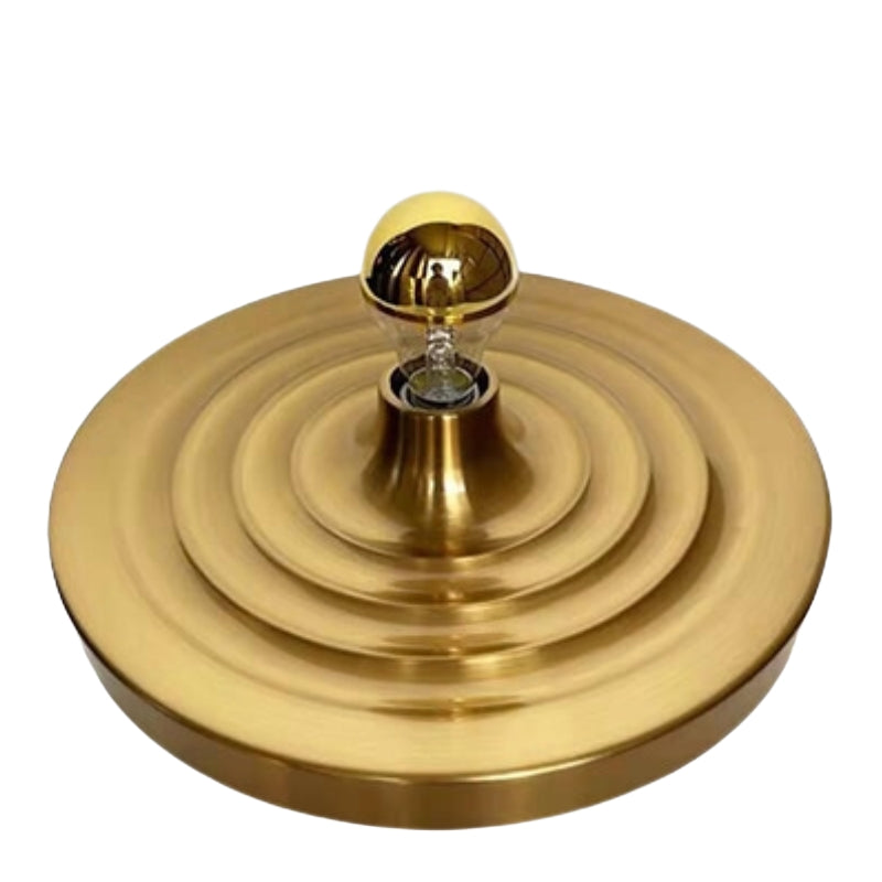 Plafonnier disque élégant de l'ère spatiale, chrome, or, blanc, noir, non dimmable