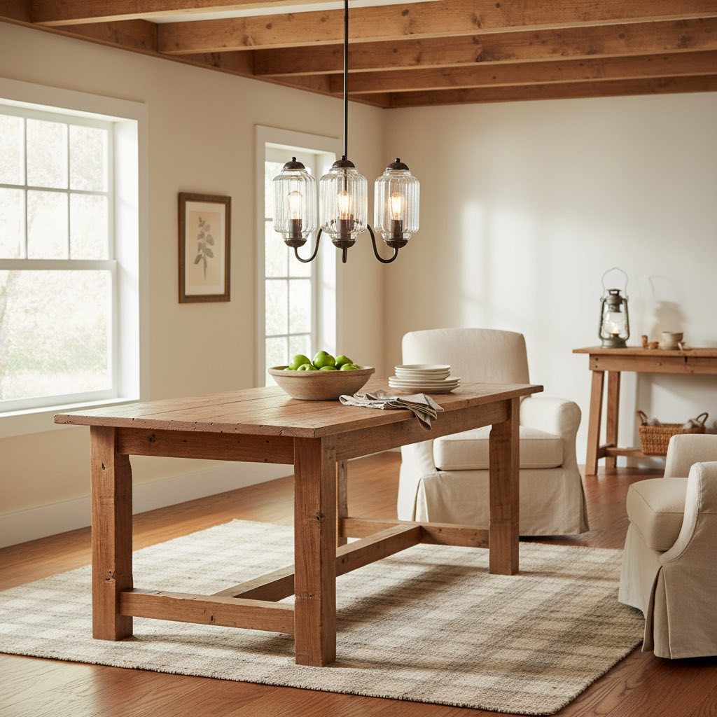 Eloise Vintage Glass Chandelier - Milk Glass Home Accent