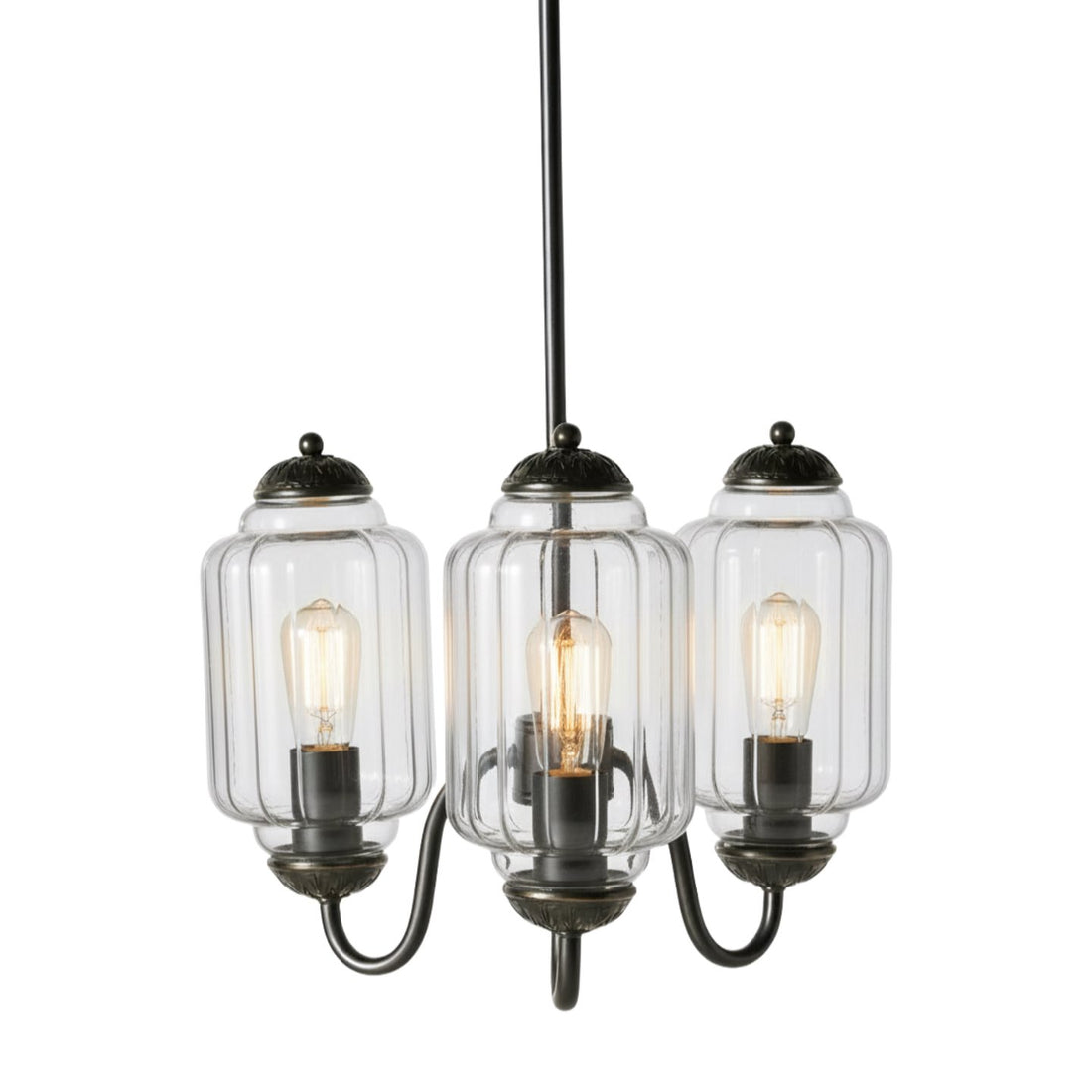 Eloise Vintage Glass Chandelier - Milk Glass Home Accent