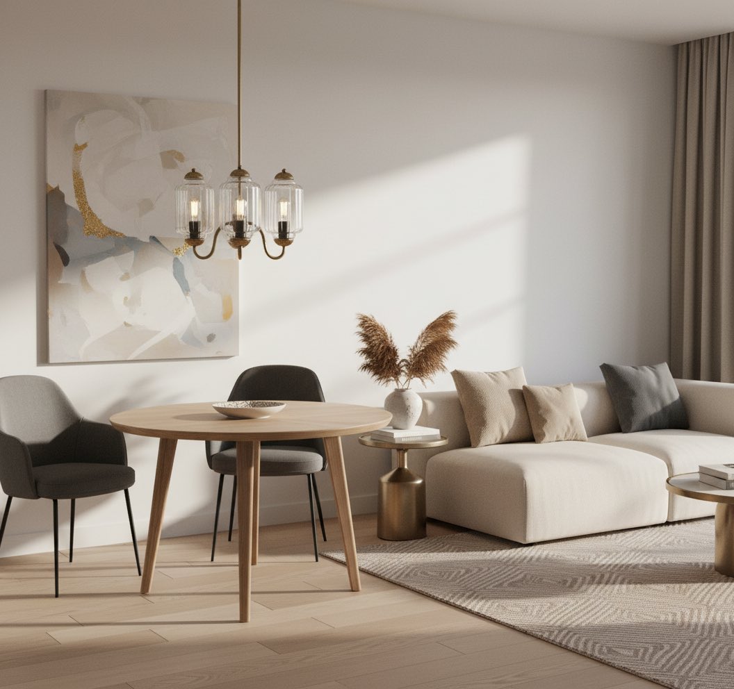 Eloise Vintage Glass Chandelier - Milk Glass Home Accent