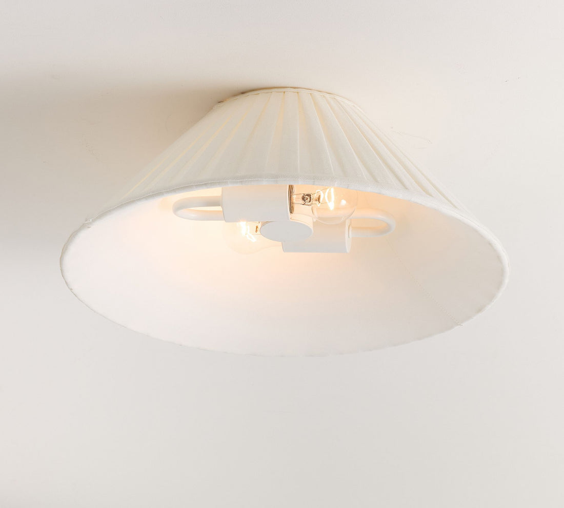Luvora Fabric Pleated Ceiling Light - Modern Flush Mount for Bedroom