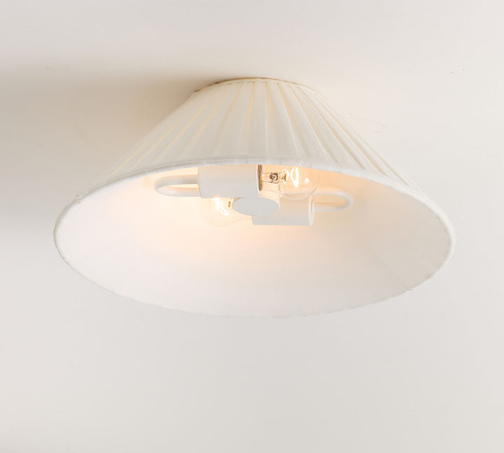 Luvora Fabric Pleated Ceiling Light - Modern Flush Mount for Bedroom