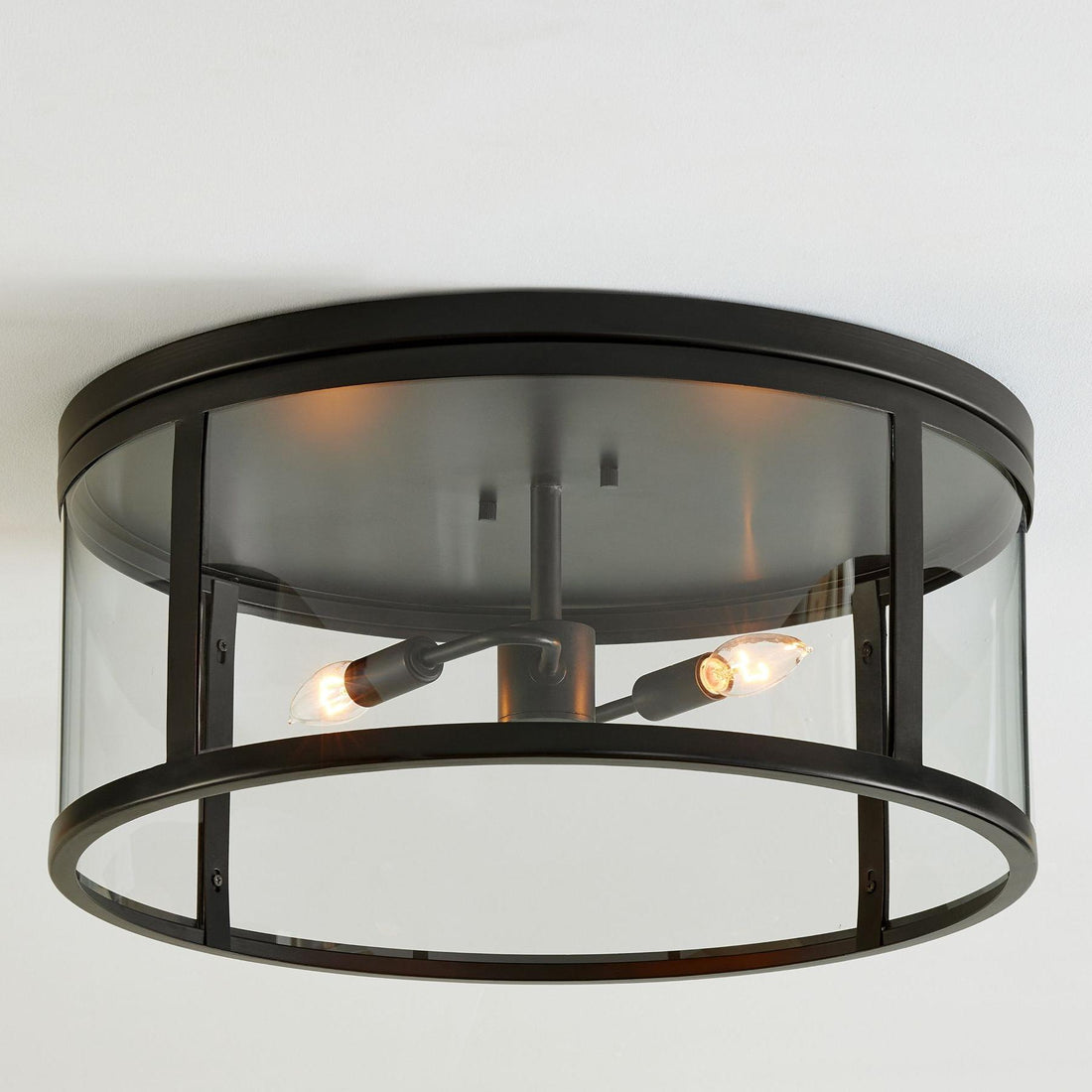 Plafonnier encastré Ferrix minimaliste en fer - Plafonnier d'extérieur moderne en verre