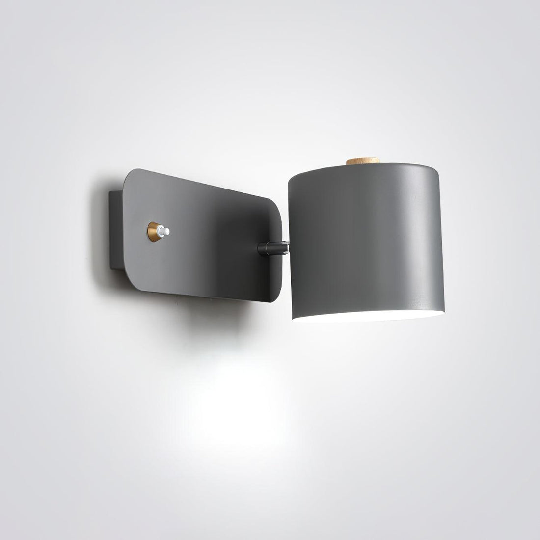 Applique murale cylindrique rotative — Éclairage d'intérieur minimaliste en métal