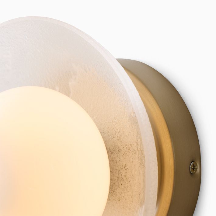 Elorina Sconce Wall Light - Textured Metal or Glass Shade
