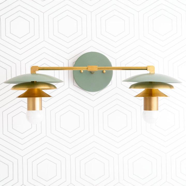 Artivo Layered Brass Vanity Light - Modern Sleek Style Home Bath Accent