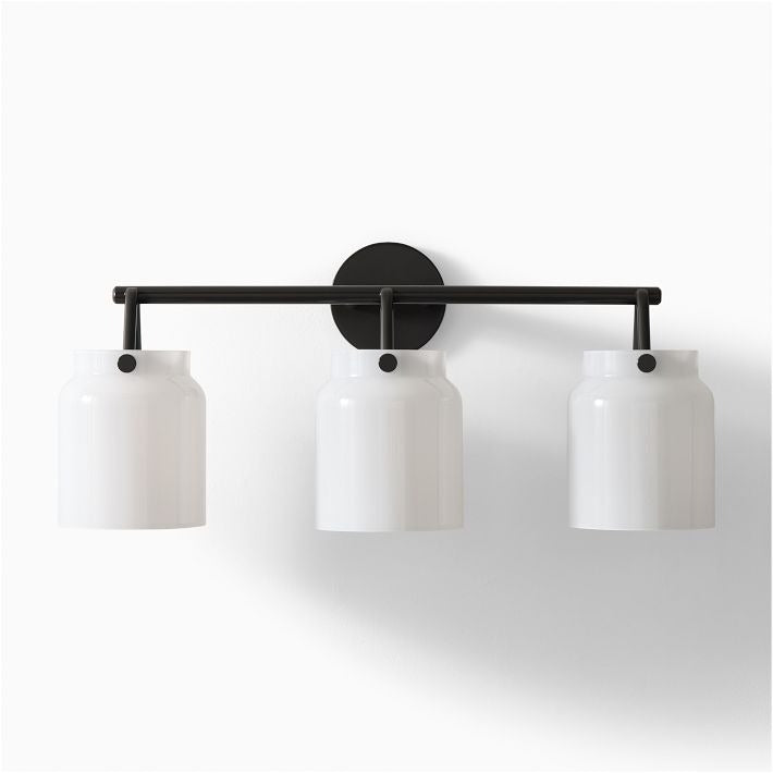Applique murale moderne Hanton à 3 lumières - Luminaire de salle de bain en métal