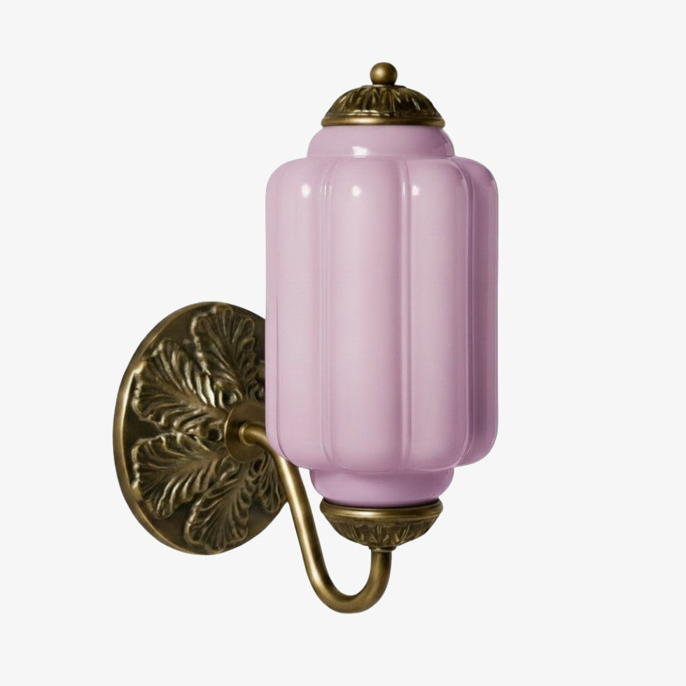 Eloise Brass Wall Sconce – Elegant Milk Glass Vintage Lighting