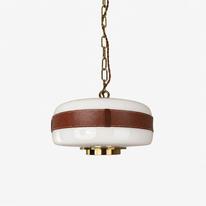 Warm Jade Vintage Milk Glass Pendant Light
