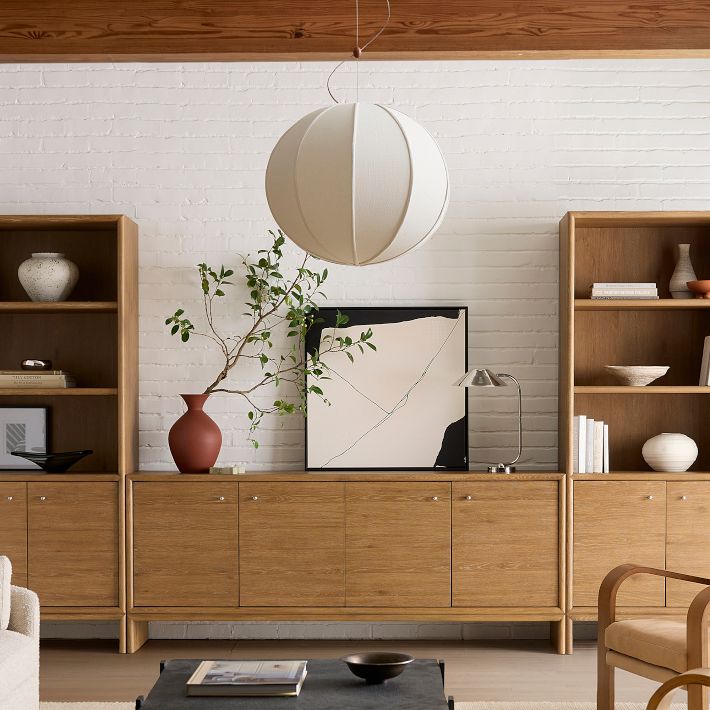 Alvian Linen Pendant Light - Adjustable Ball Dining Table Lighting