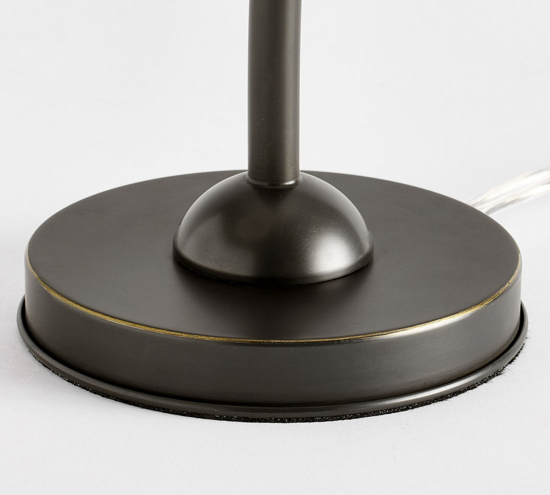 Luvora Linen Table Lamp - Vintage Brass Pleated Shade Bedside Lamp