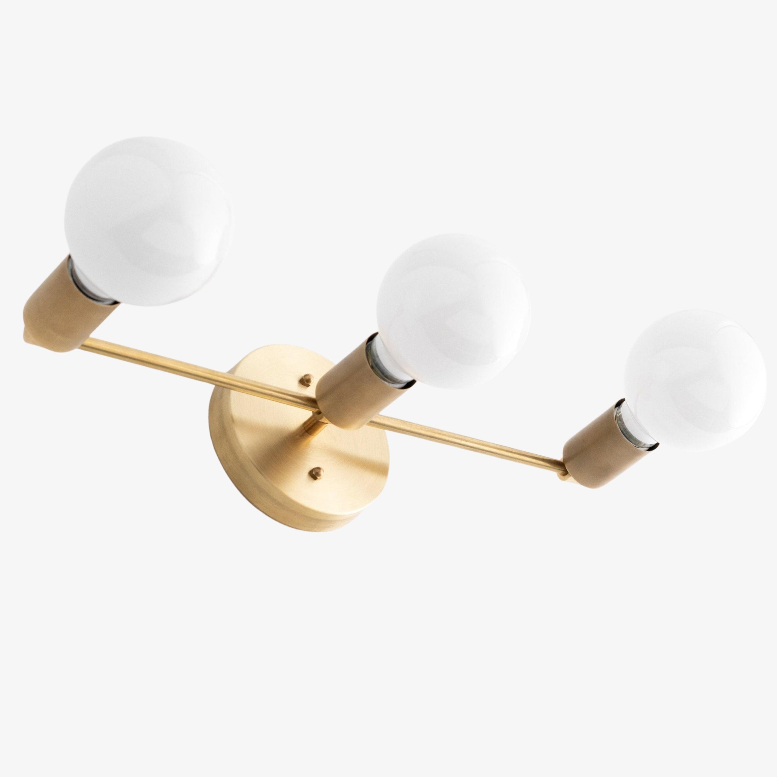 Glorica Glass Mid Century Modern Vanity Light - 3 Light Wall Fixture