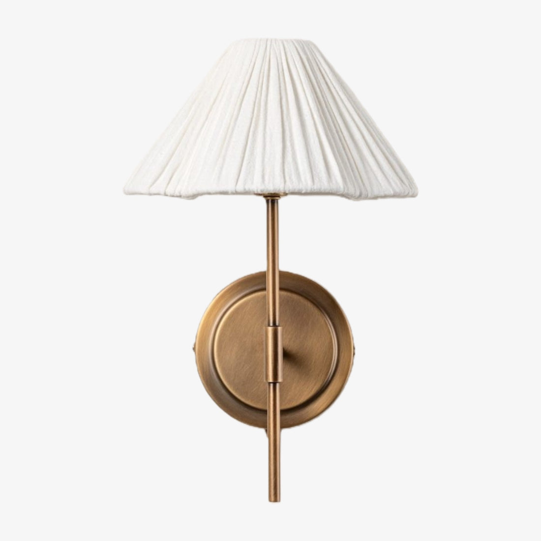 Lindi - aged brass and linen scalloped wall light