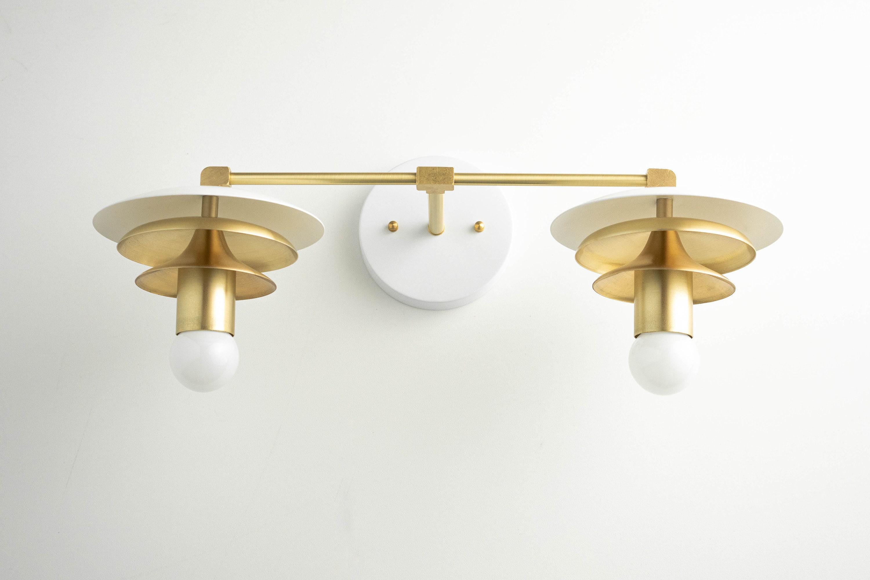 Artivo Layered Brass Vanity Light - Modern Sleek Style Home Bath Accent