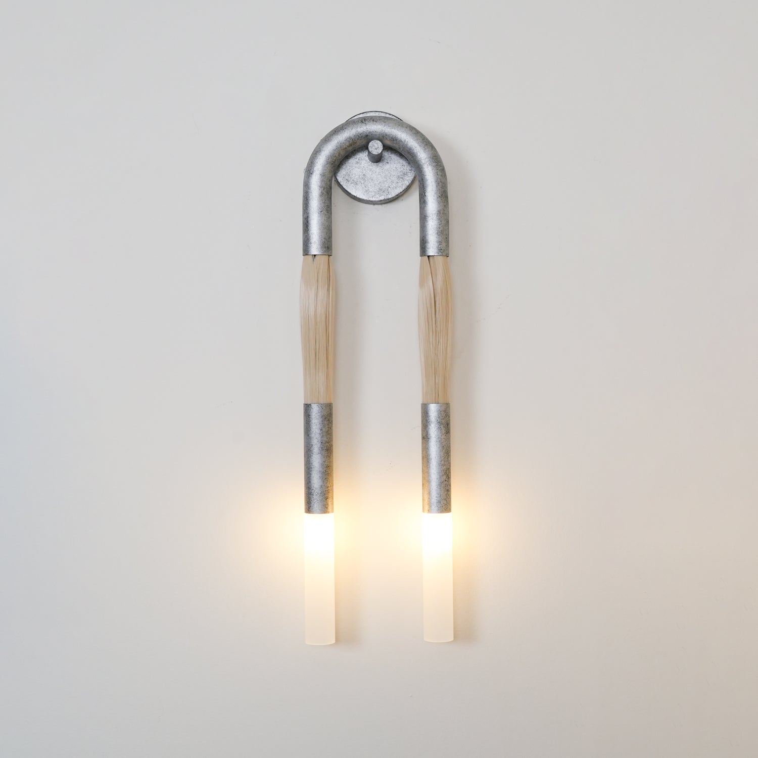 Sophisticated Horsehair Wall Sconce with G9 Base