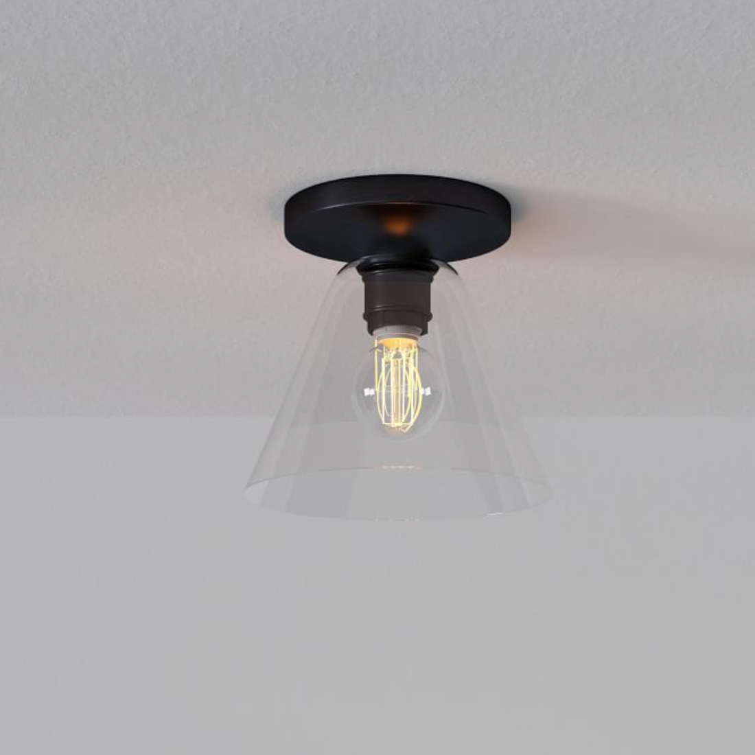 Plafonnier encastré Conica Cone – Plafonnier en verre pour espaces modernes