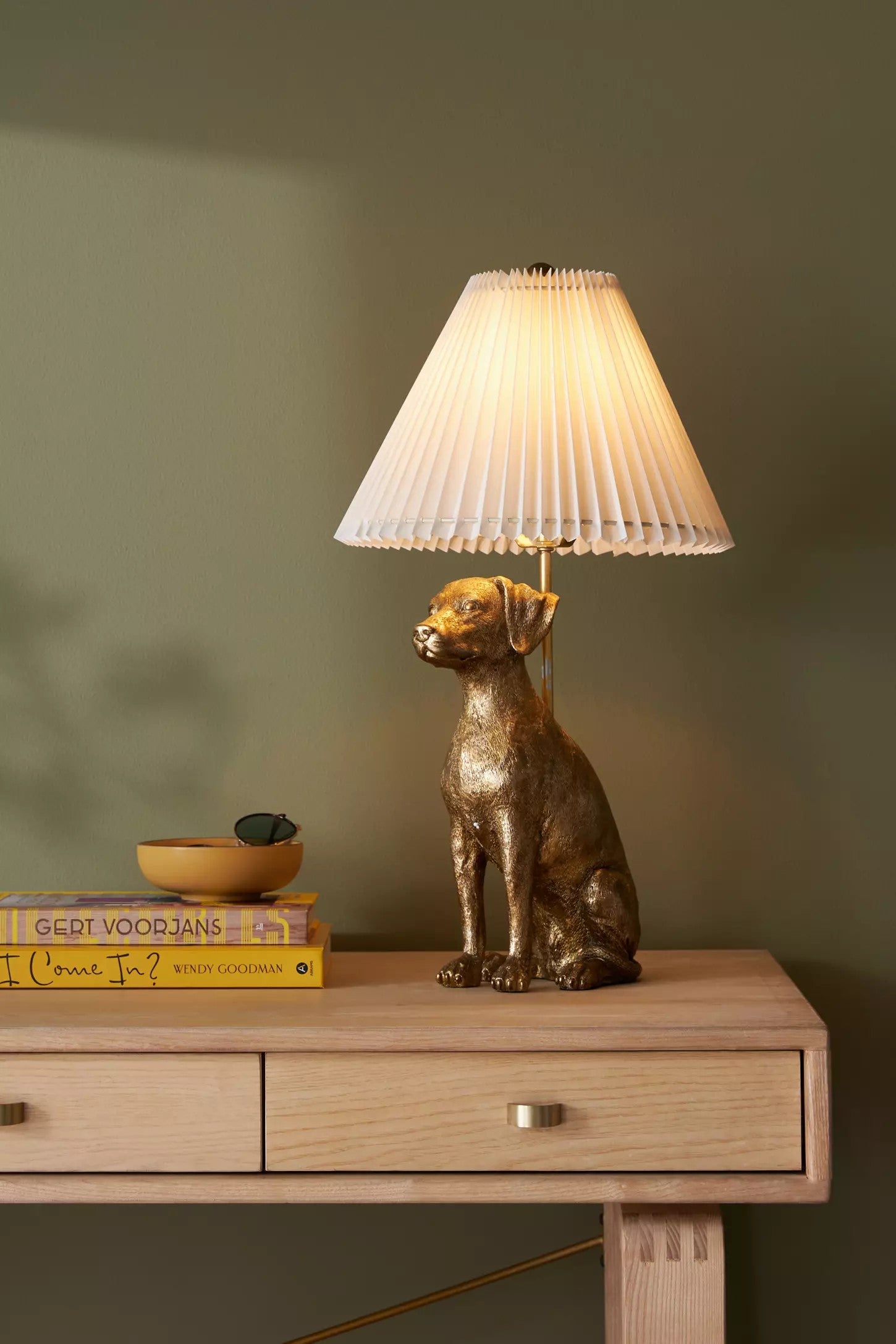 Pawdia Fabric Decorative Table Lamp - Animal Sculpture Bedside Lamp