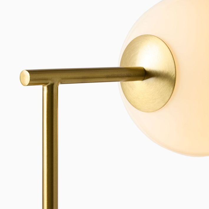 Brina Glass USB Table Lamp - Modern Bedside Desk Light with Style