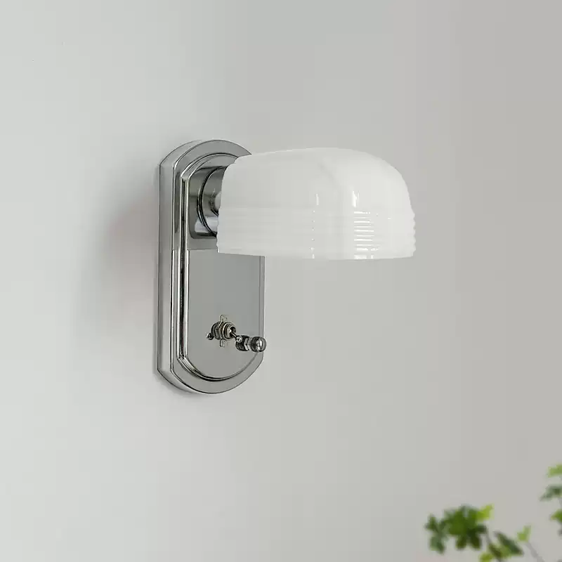 Bauhaus Creative Industrial White Glass Wall Lamp