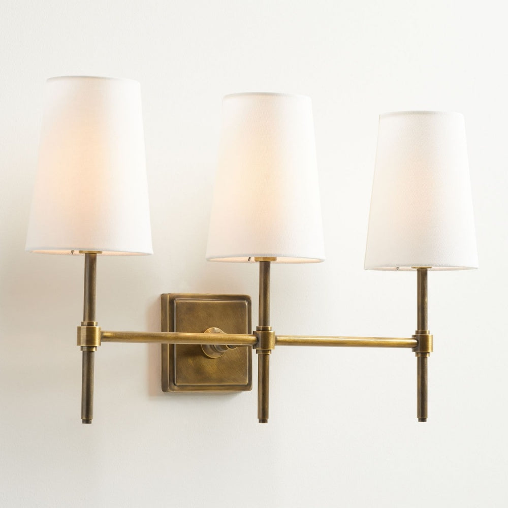 Derlina Multi-Head Wall Lamp - Retro Metal Linen Sconce for Bedroom