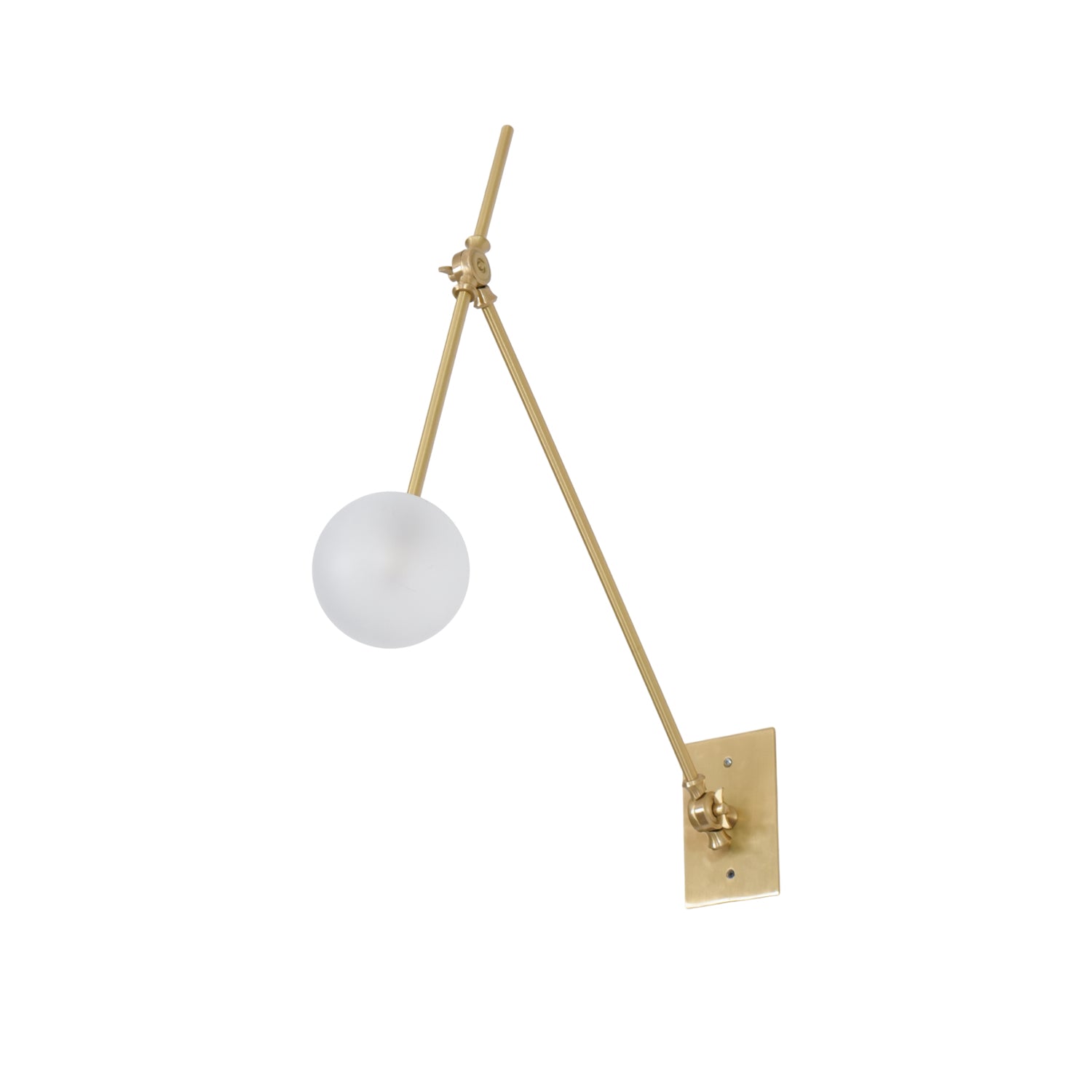 Sophisticated Magari Wall Lamp Compatible with Push Switches in White Black Brass