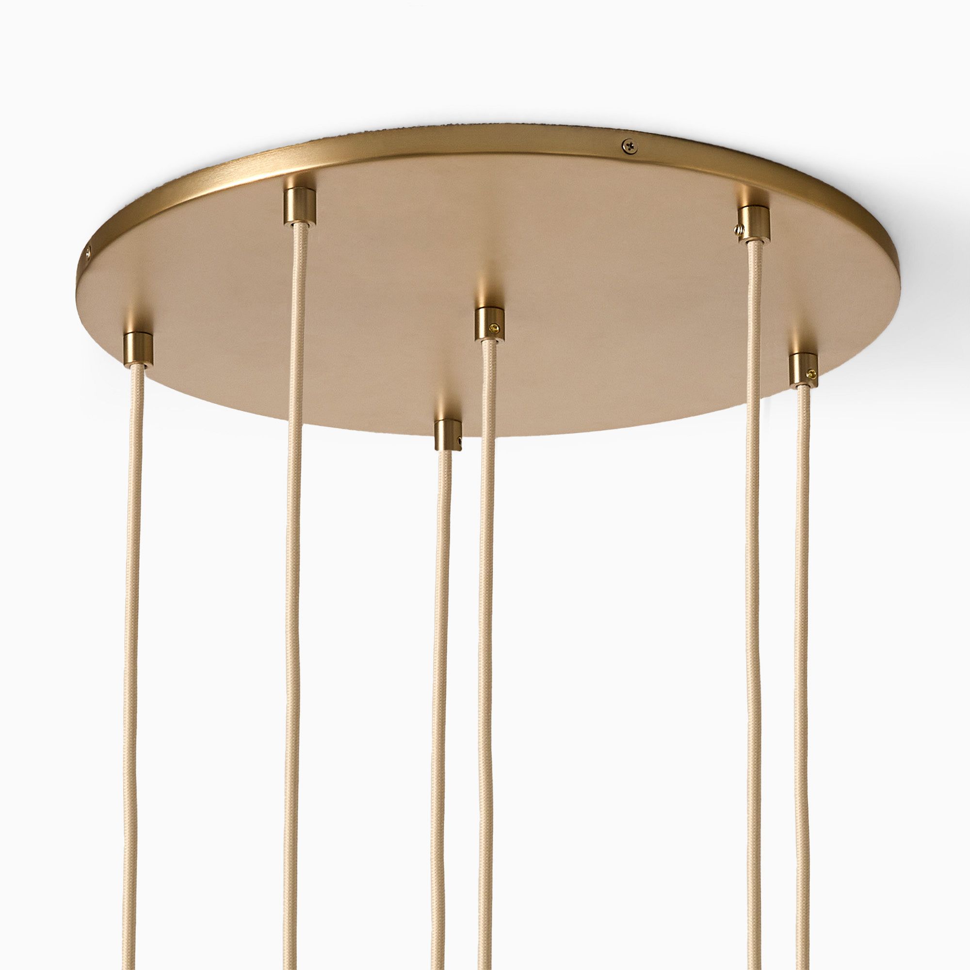 Orovia Ceramic Shade Chandelier – Iron Pendant Adjustable Height Design