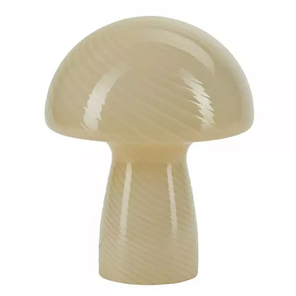 Mushroom Table Lamp – Designer Striped Glass Light for Cozy Spaces