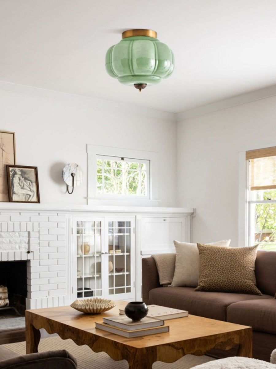 Stylish Green Glass Ceiling Light