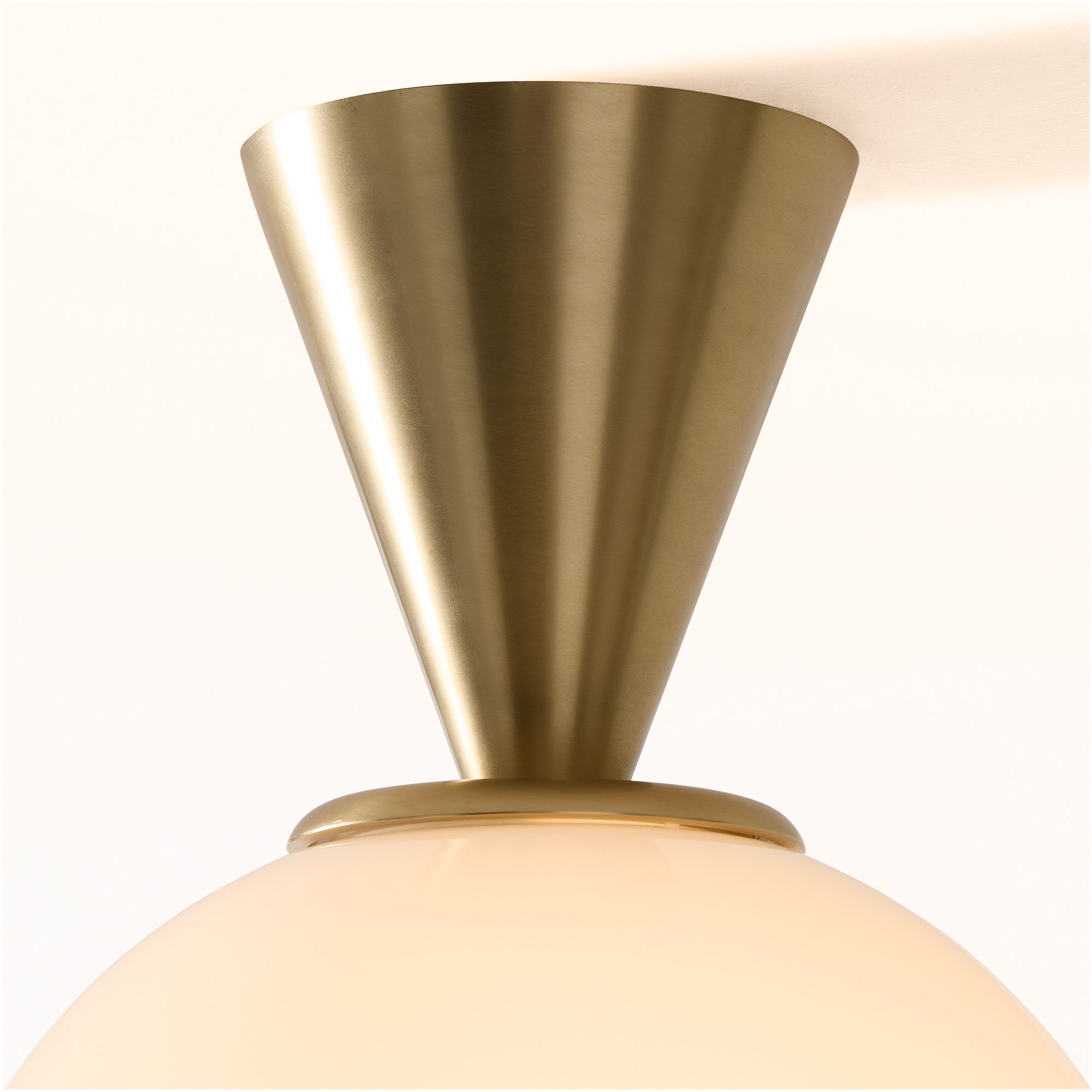 Ulvara Modern Flush Mount Ceiling Light - Floating Globe and Tapered Canopy Design