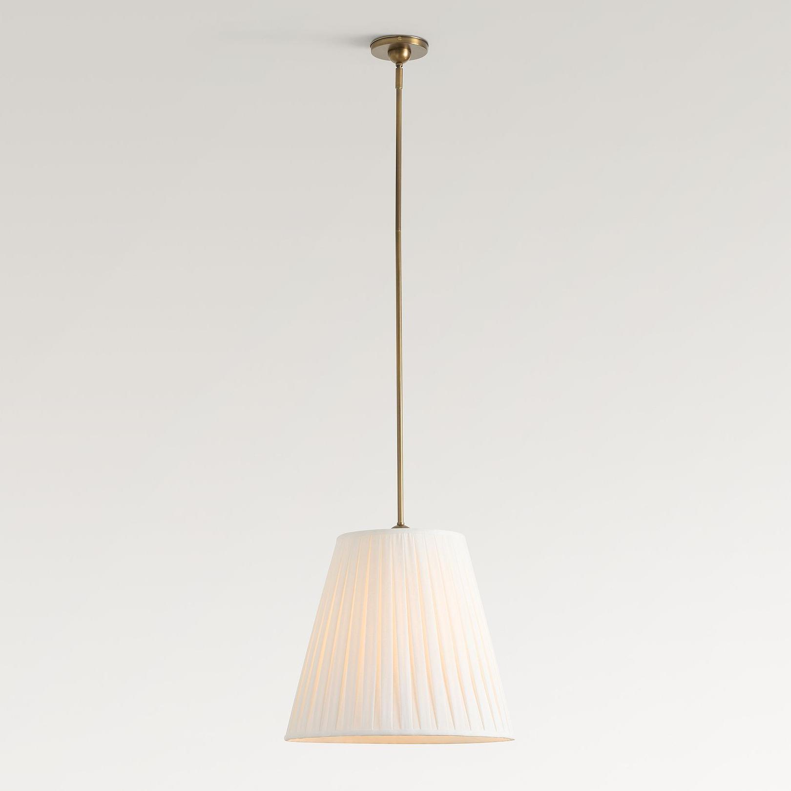 Luvora Modern Pleated Pendant Light - Fabric Shade Lamp for Bedroom