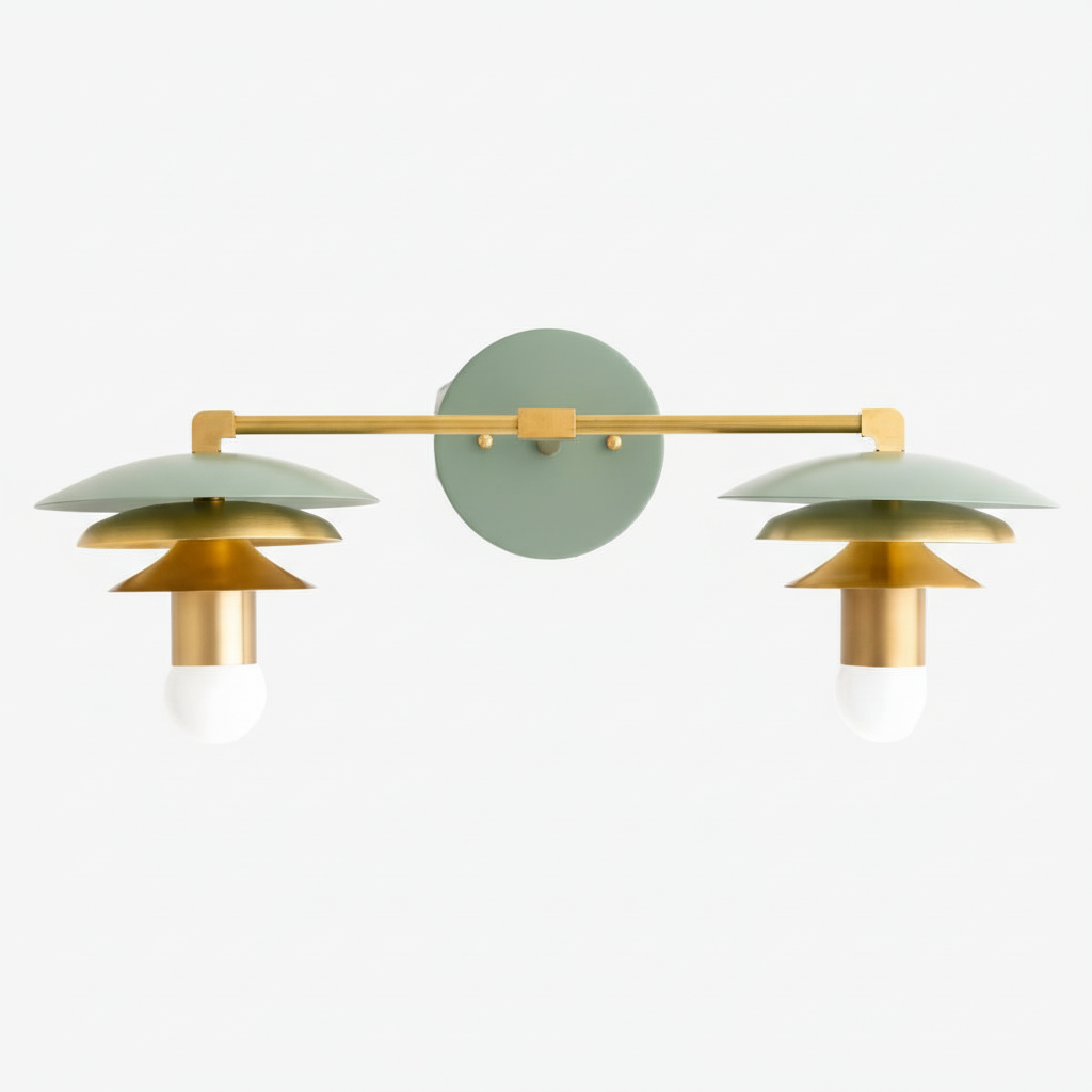 Artivo Layered Brass Vanity Light - Modern Sleek Style Home Bath Accent