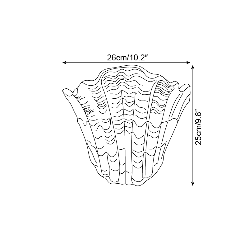 Shell Plaster Wall Lamp