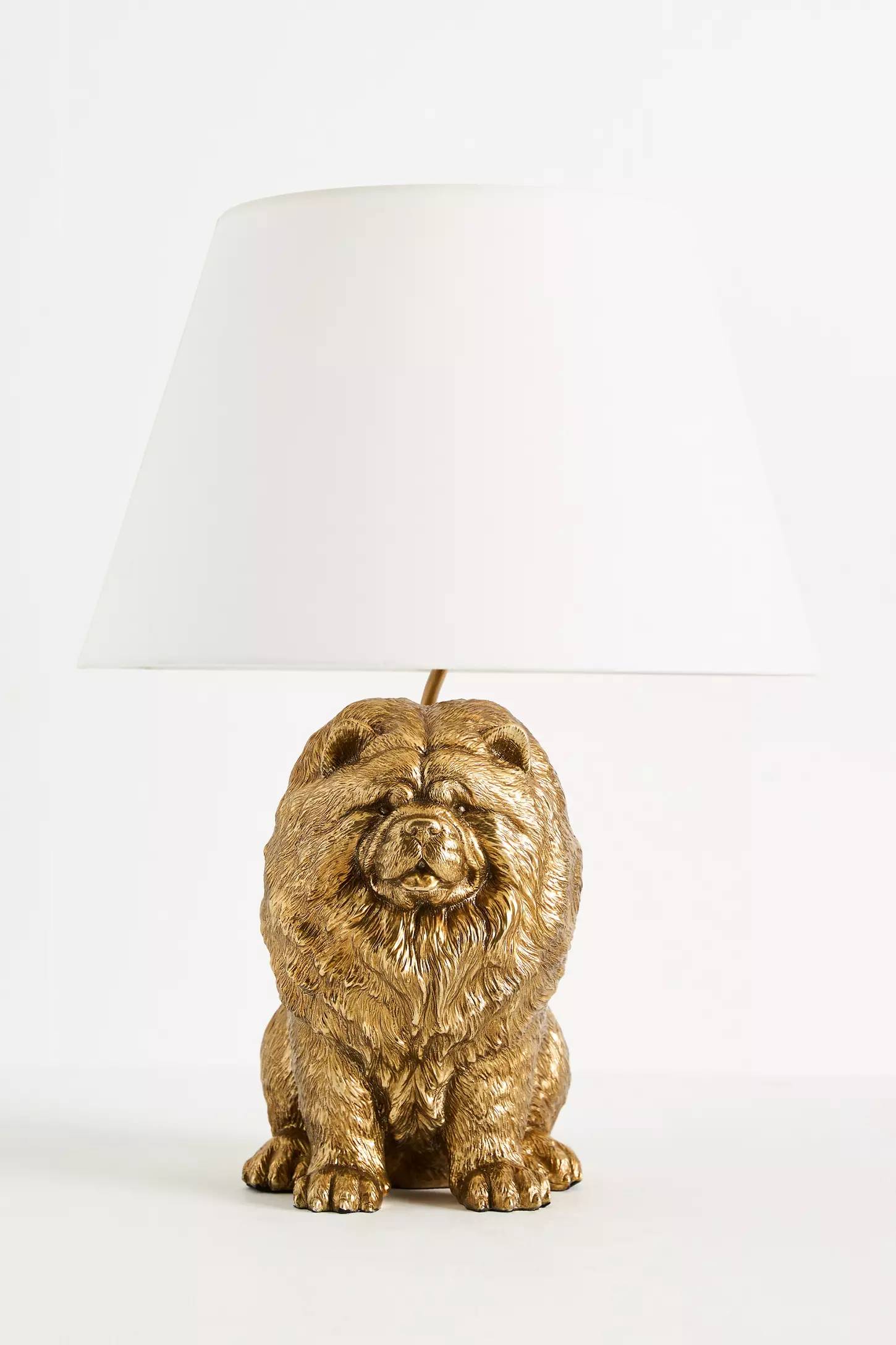 Pawdia Fabric Decorative Table Lamp - Animal Sculpture Bedside Lamp