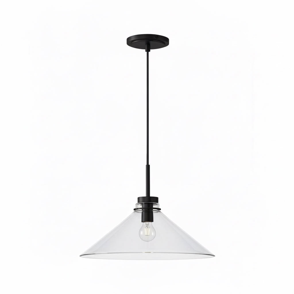 Aurenza Modern Farmhouse Pendant Light - Adjustable Shade for Warm Ambiance